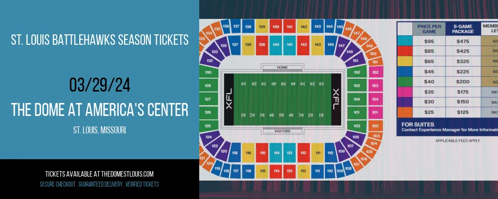 St. Louis BattleHawks Season Tickets at The Dome at America's Center